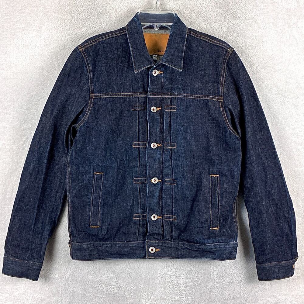 Jack Spade Jacket Mens L Stenson Raw Rigid Selvedge Denim Workwear Made in USA